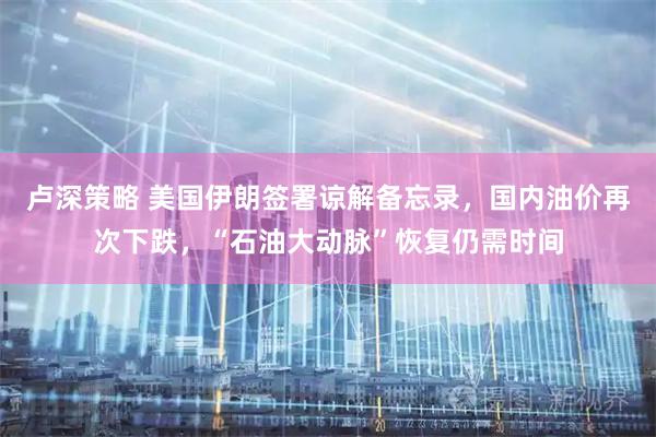卢深策略 美国伊朗签署谅解备忘录，国内油价再次下跌，“石油大动脉”恢复仍需时间